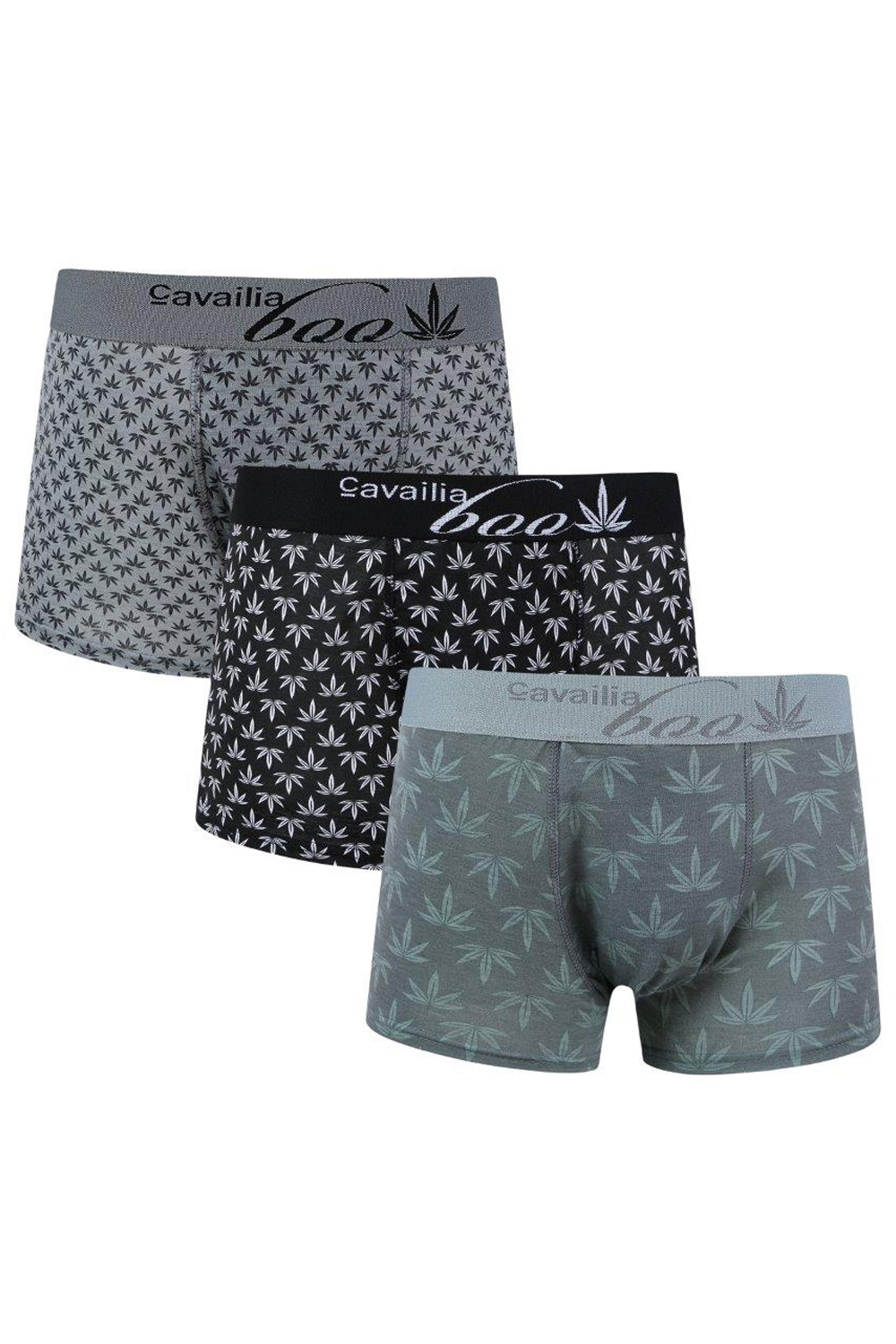 Active Star Leaf Print Boxer Shorts (Pack of 3)