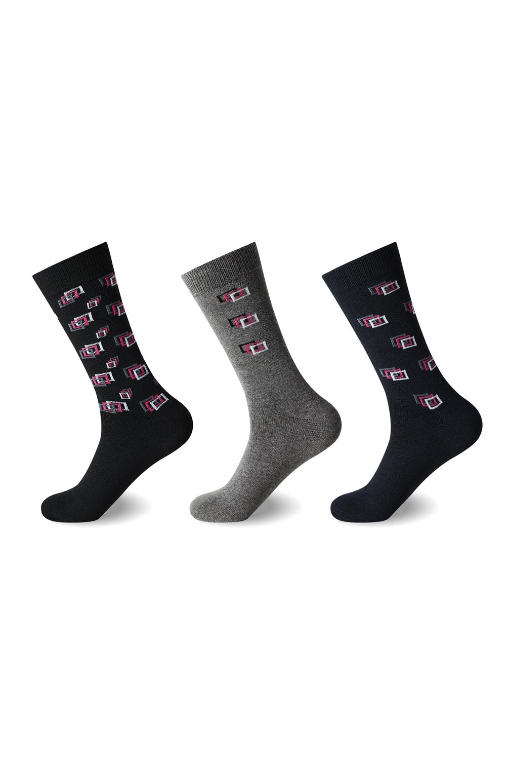 Active Star Men Dim Square Suit Socks (Pack of 3 Pairs)