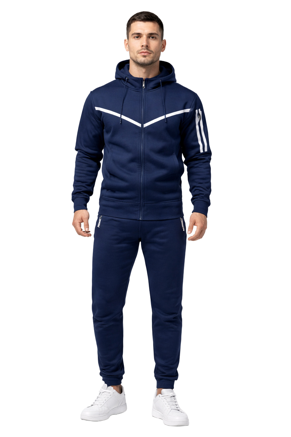 Active Star Men's Blue Hooded Tracksuit
