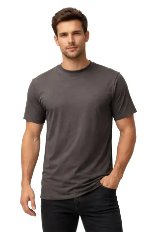 Active Star Men's Crew Neck Half Sleeve T-shirt Charcoal