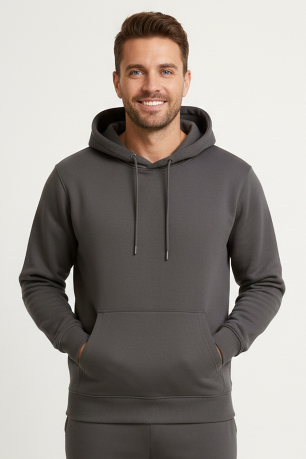 Active Star Men's Dark Grey Pullover Hoodie Single