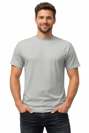 Active Star Men's Crew Neck Half Sleeve T-Shirt Grey