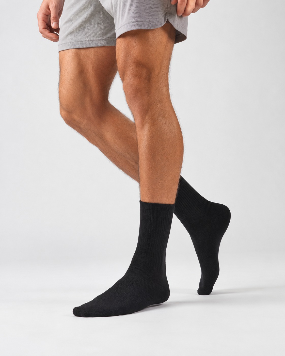 Active Star Men's Plain Sports Socks Black (Pack of 5 Pairs)
