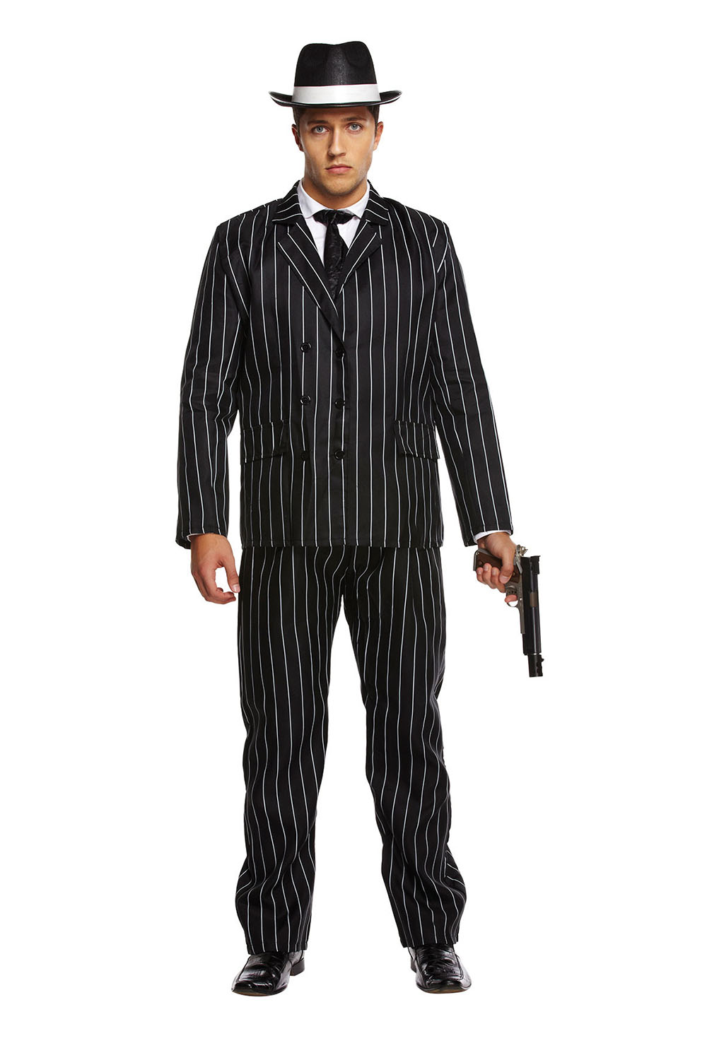 Adult Gangster Black Costume
