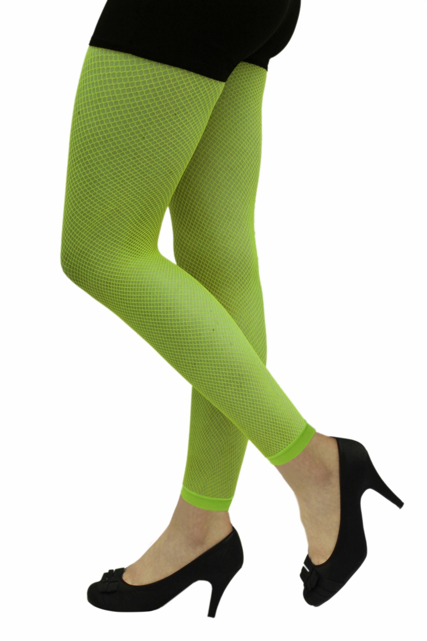 Crazy Chick Adult Neon Green Fishnet Footless Tights