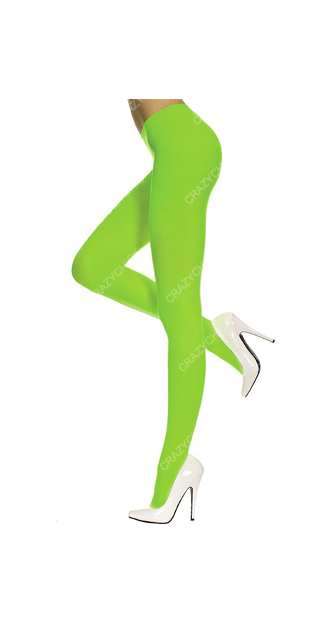 Crazy Chick Adult Opaque Tights Neon Green