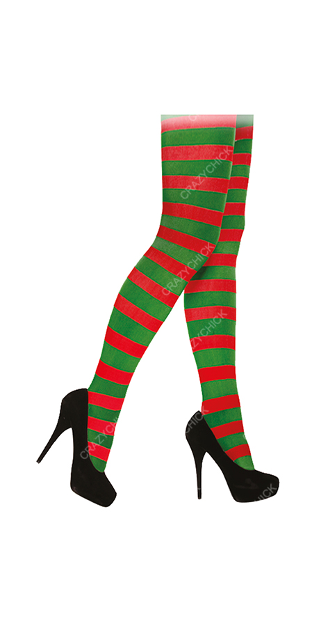 Crazy Chick Adult Red Green Tights