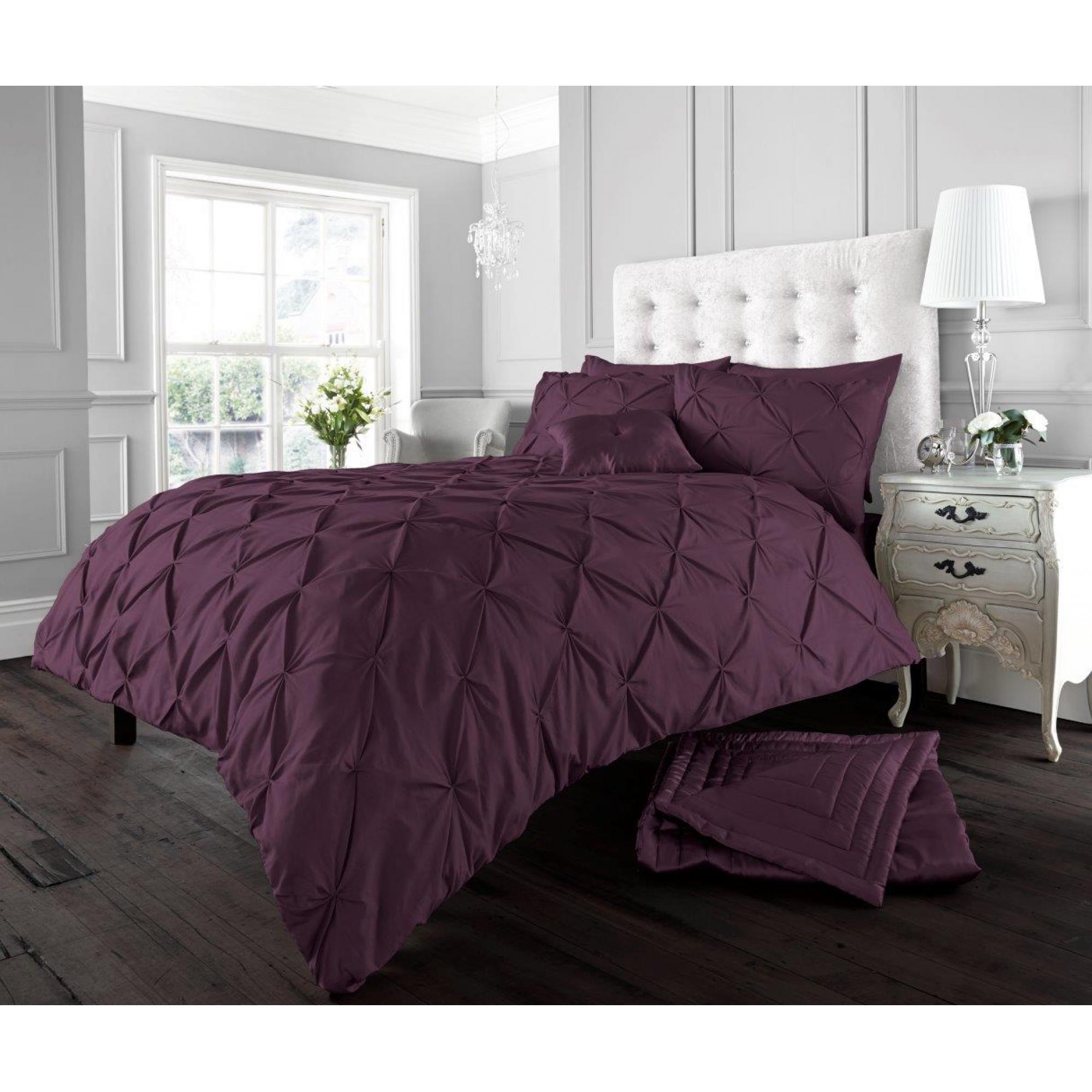 Alford Duvet Set Single Aubergine