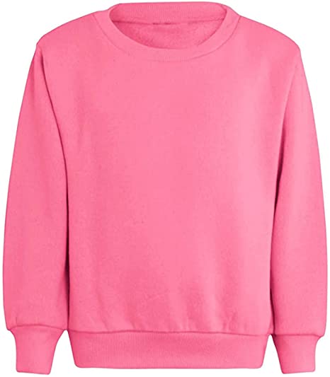Kid Plain Baby Pink School Sweatshirt Jumper