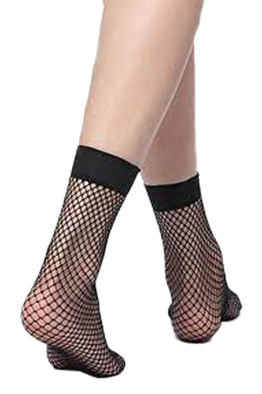 Crazy Chick Ankle Black Fishnet Socks