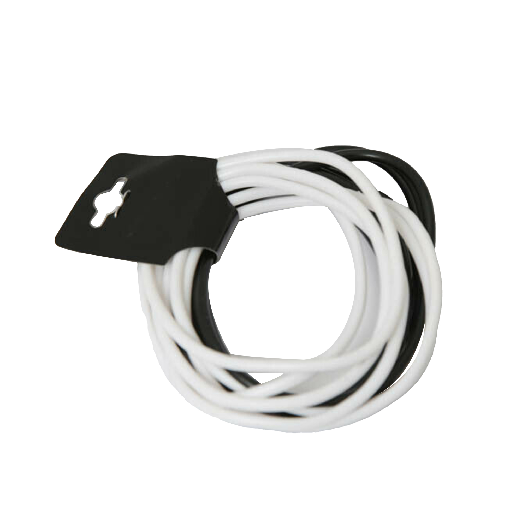 Black and White Gummy Bangles (Pack of 12)