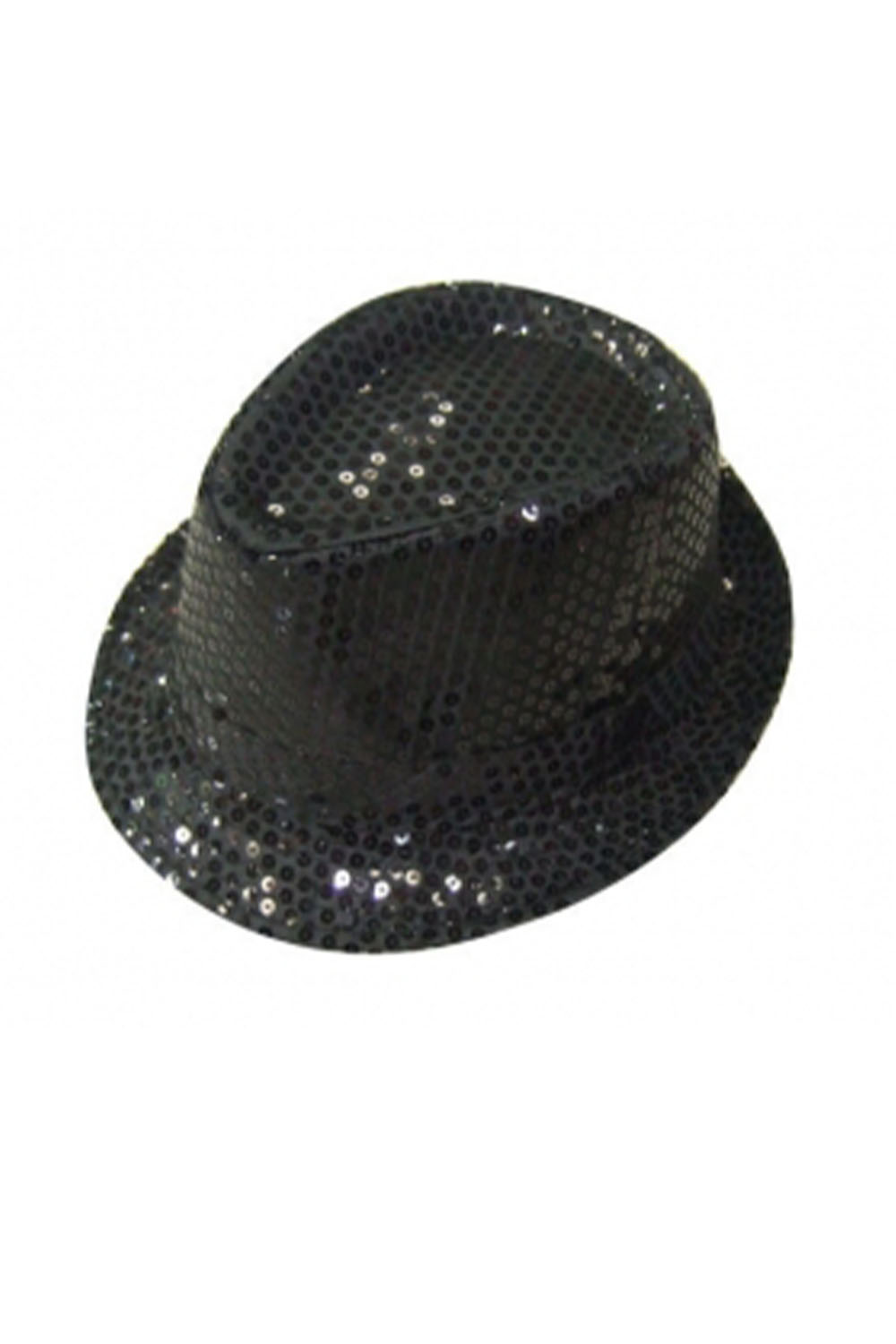 Wickedfun Black Sequin Gangster Hat