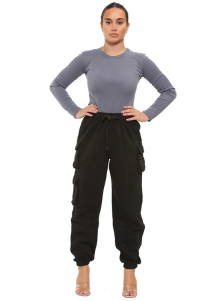 Black Women Cargo Bottom Trouser