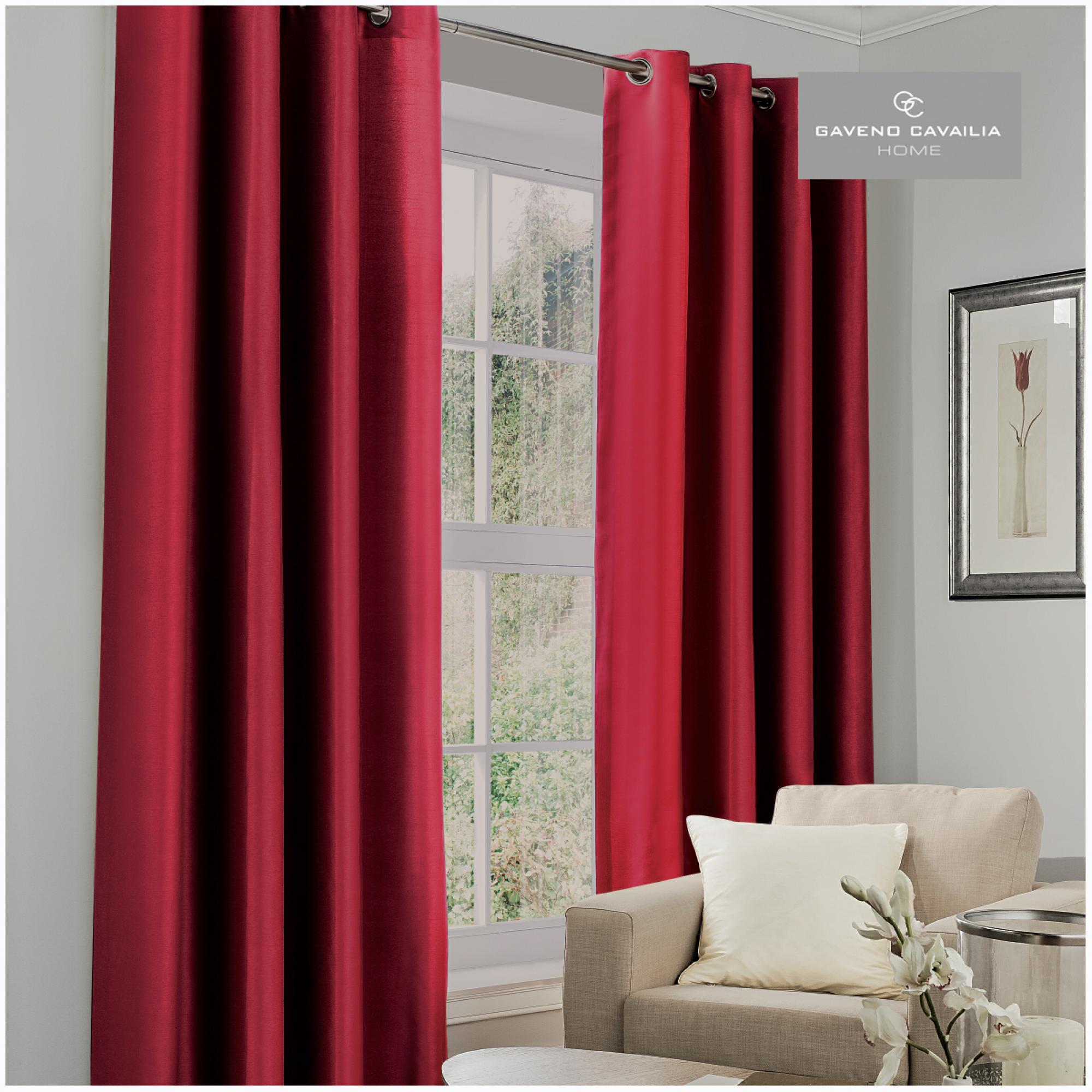 BLACKOUT CURTAIN 66X54 DEEP RED
