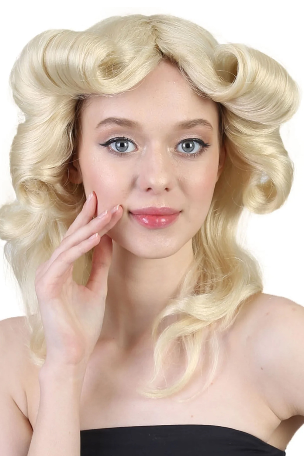 Blonde Curly Goddess Wig for Women-Breathable Cap