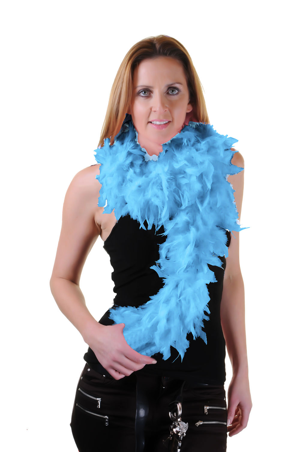 Sky Blue Feather Boa High Quality