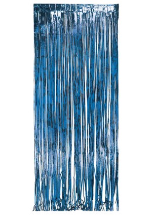 Blue Foil Door Curtain