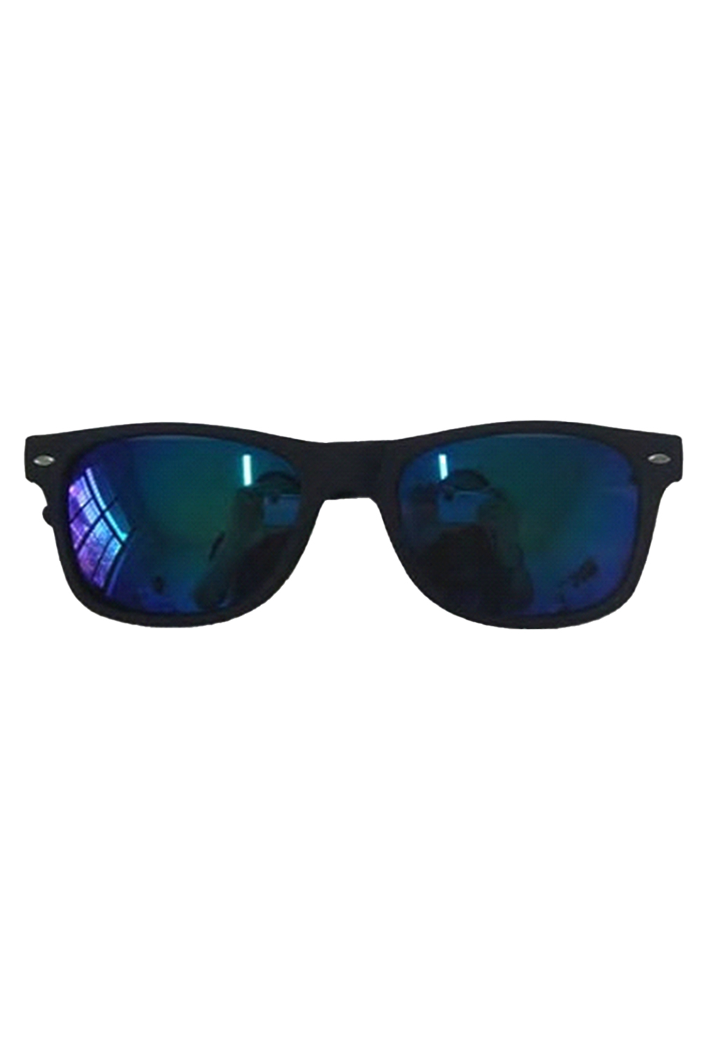 Wickedfun Black Frame With Green Mirror Lens Glasses (Pack of 12)