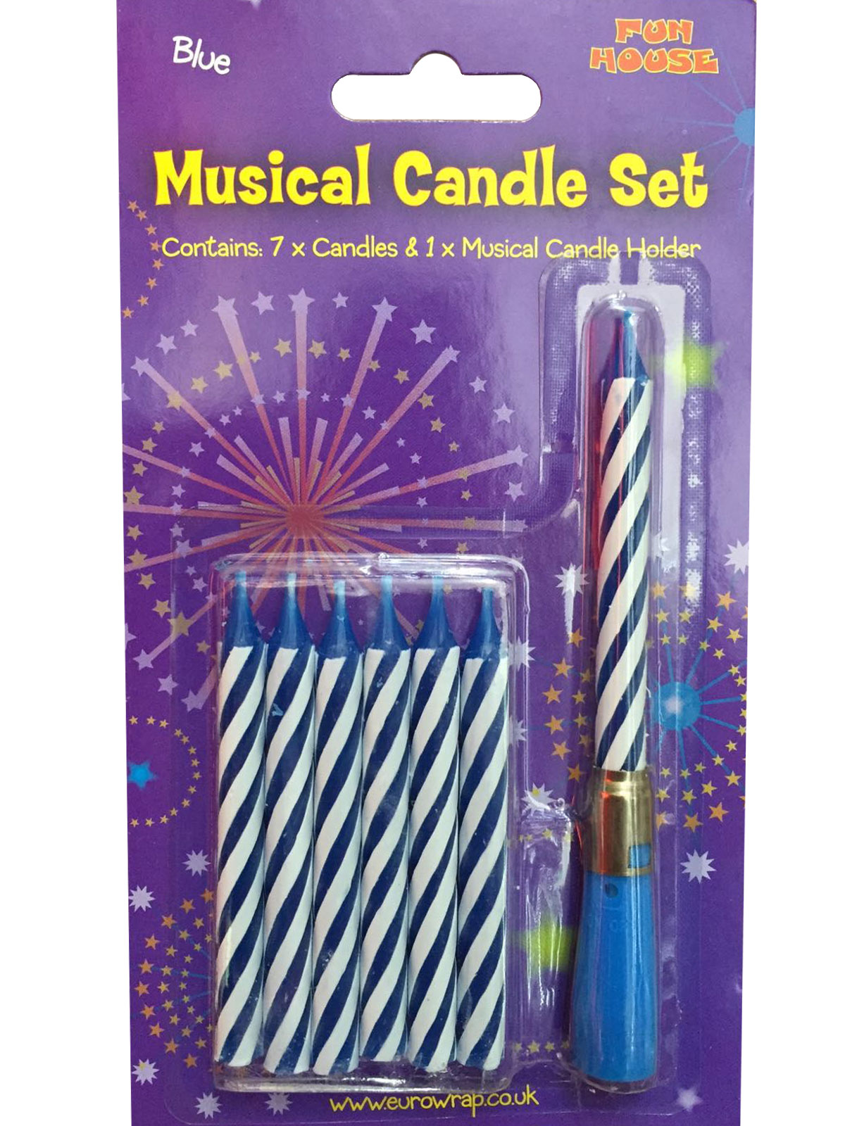 Blue Musical Candle Set