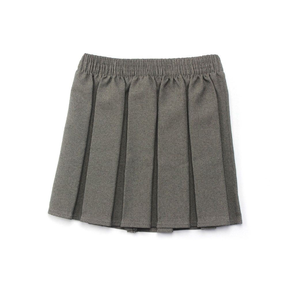 Box Pleated Skirt Grey