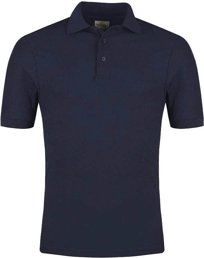 Boys & Girls Unisex Plain Cotton Polo Shirts Back to School Uniform Summer Age 5-14 Years-Navy