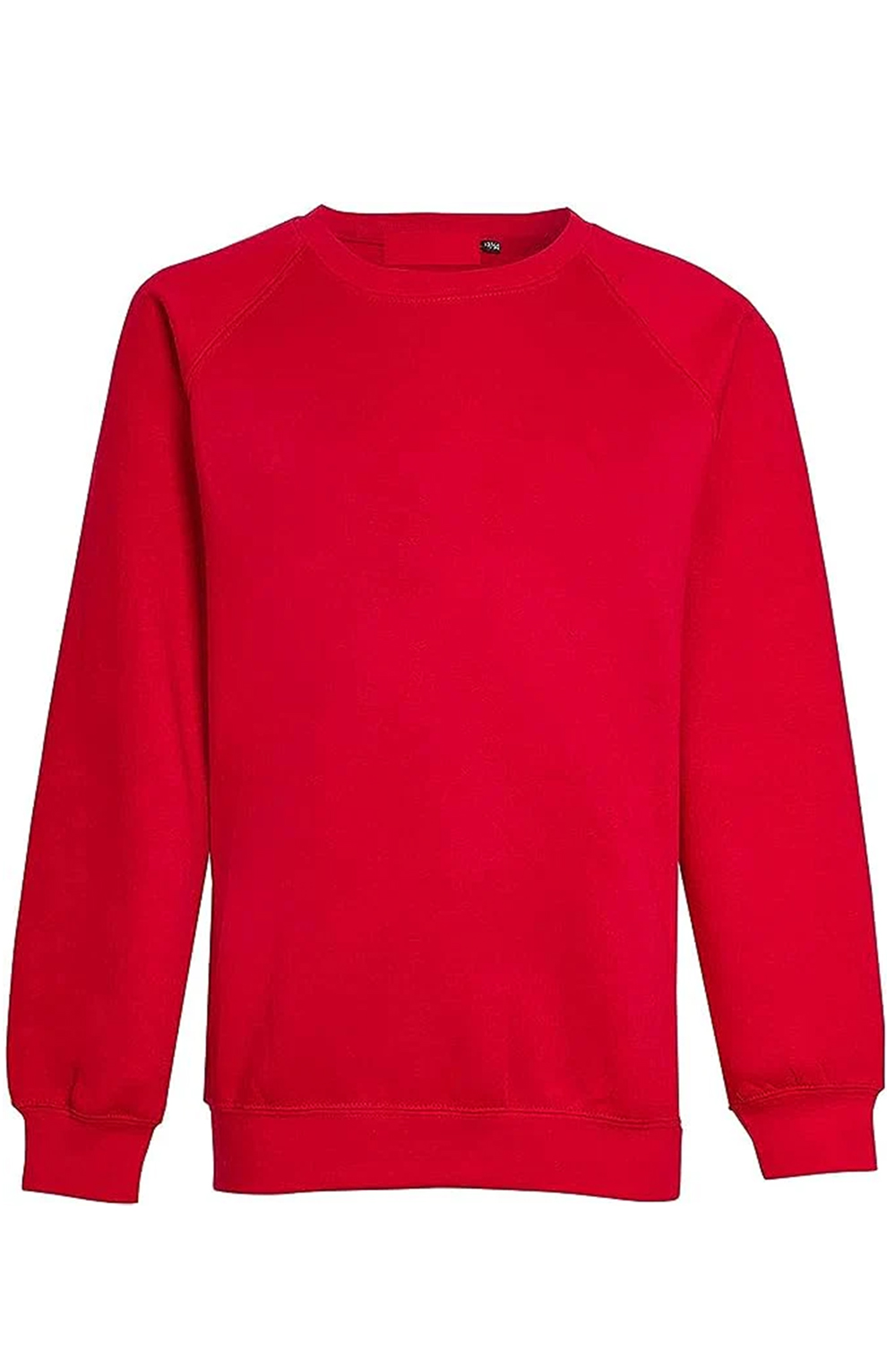 Boys Girls Unisex School Uniform Fleece Sweatshirt Jumper Top Age 5-14 Years Red