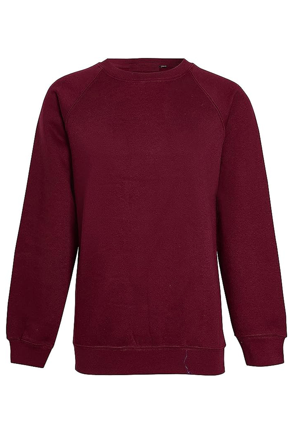 Boys Girls Unisex School Uniform Fleece Sweatshirt Jumper Top Age 5-14 Years Wine