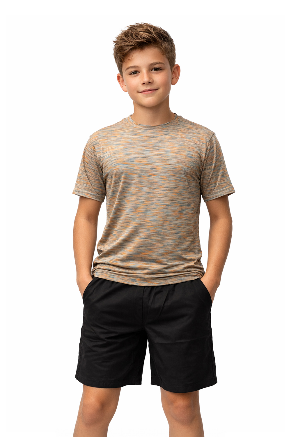 Boys Orange Malange T-shirt and Shorts Set