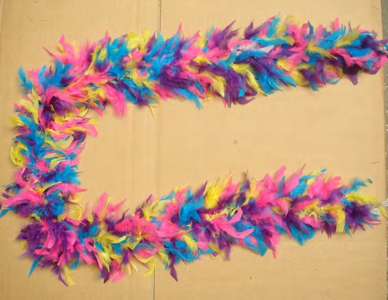 Bright Multi Colour Feather Boa High Quality