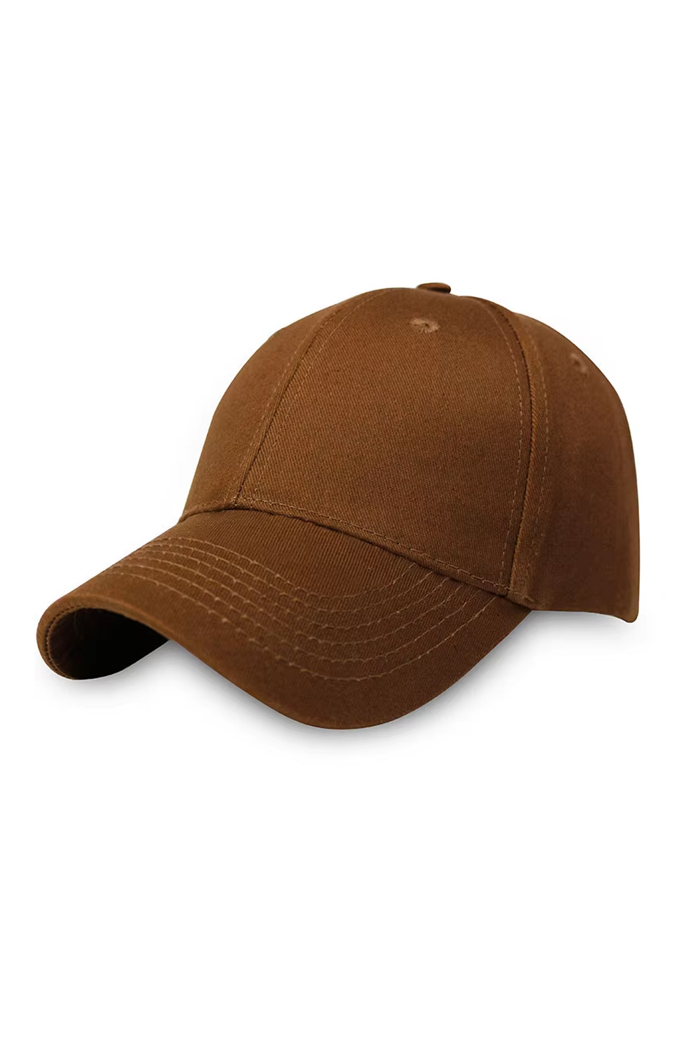 Brown Adjustable Plain Summer Sport Baseball Cap