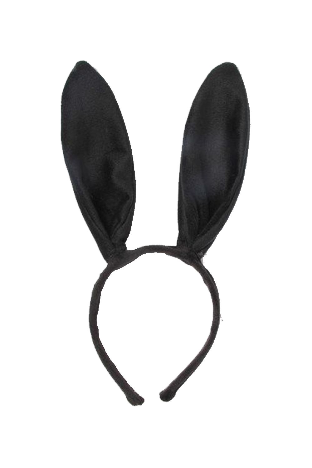 Black Fabric Bunny Rabbit Ears Aliceband (Pack of 6)