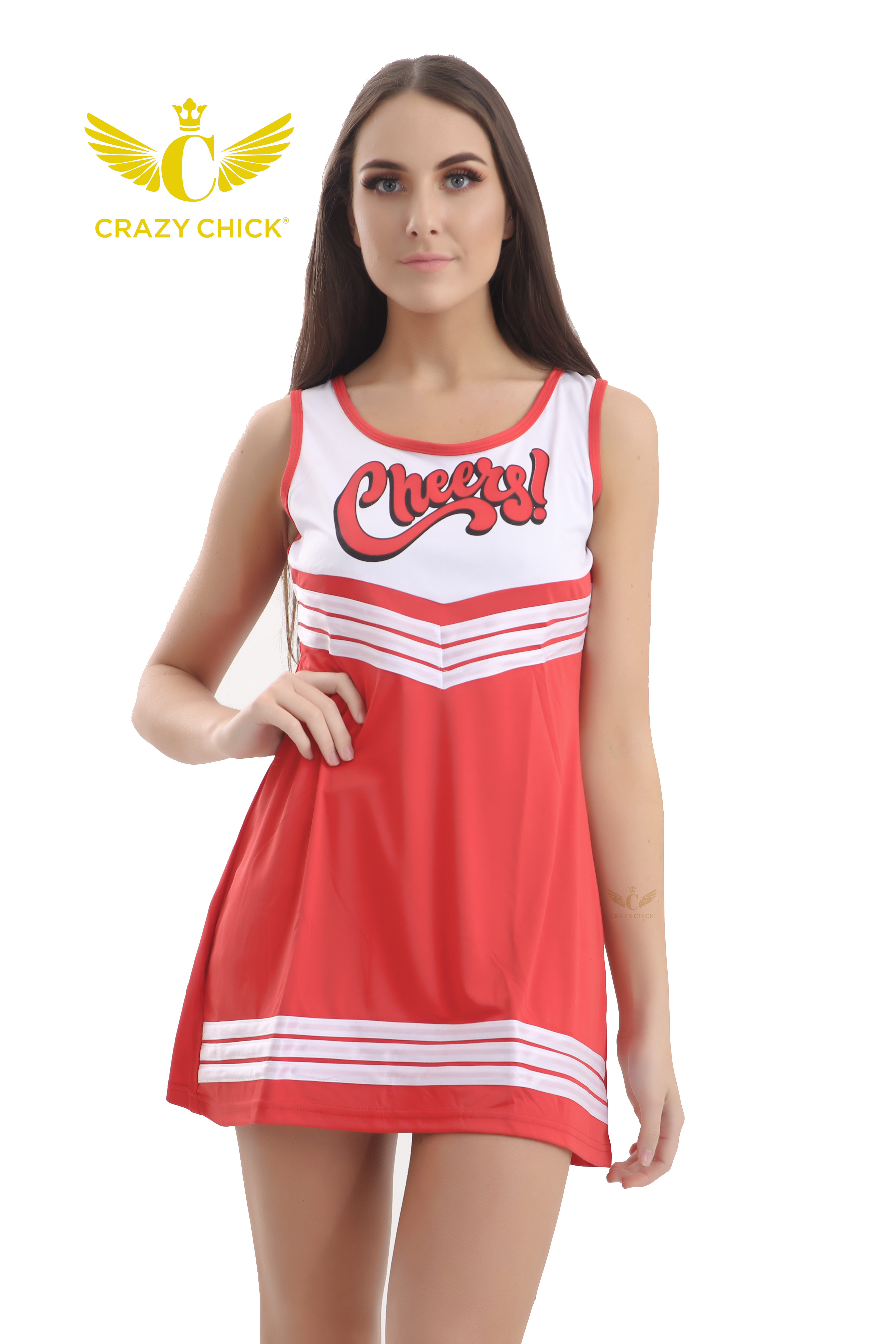 Crazy Chick Adult Cheerleader Costume