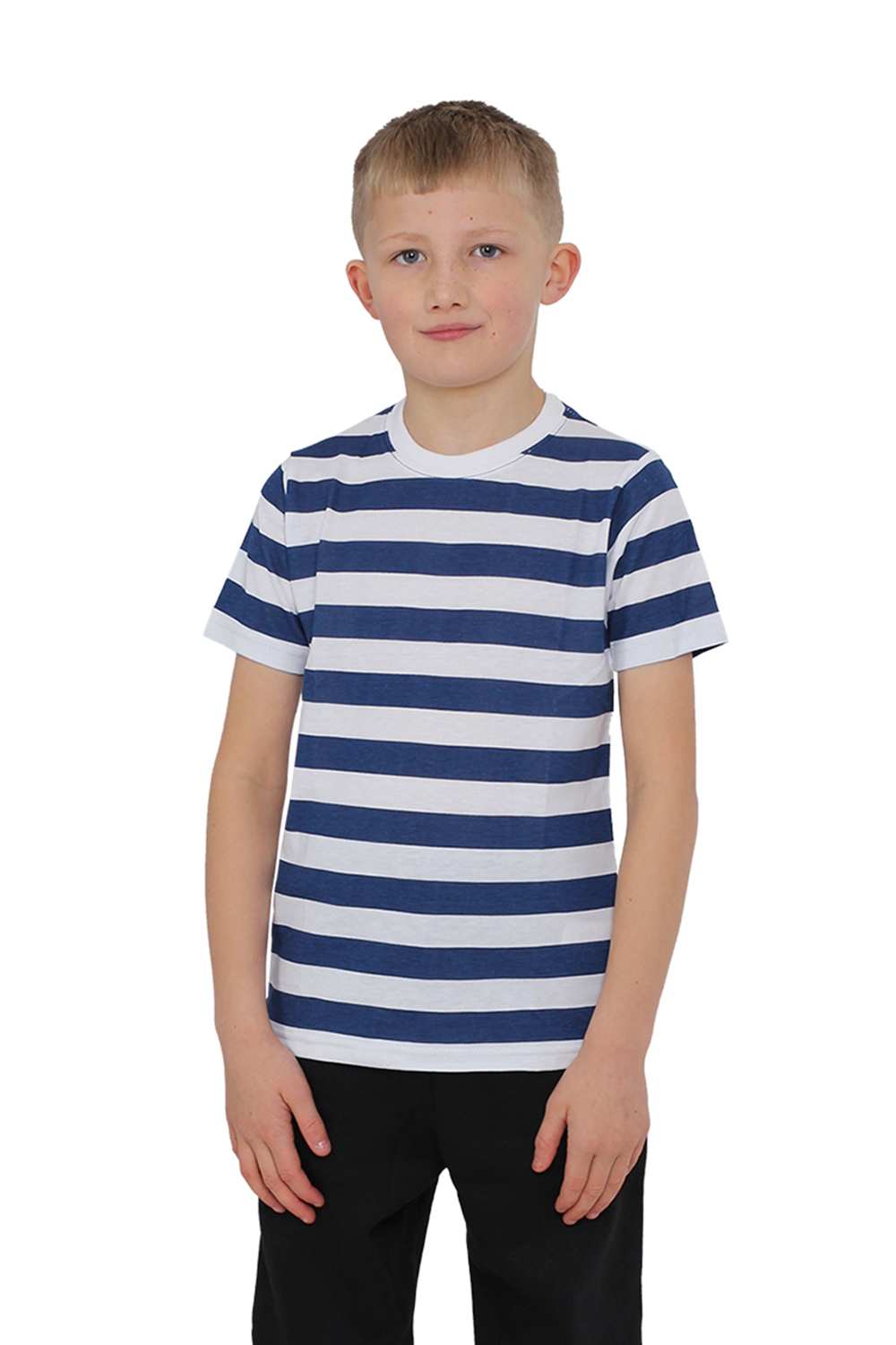 Active Star Children's Blue and White Stripe TShirt