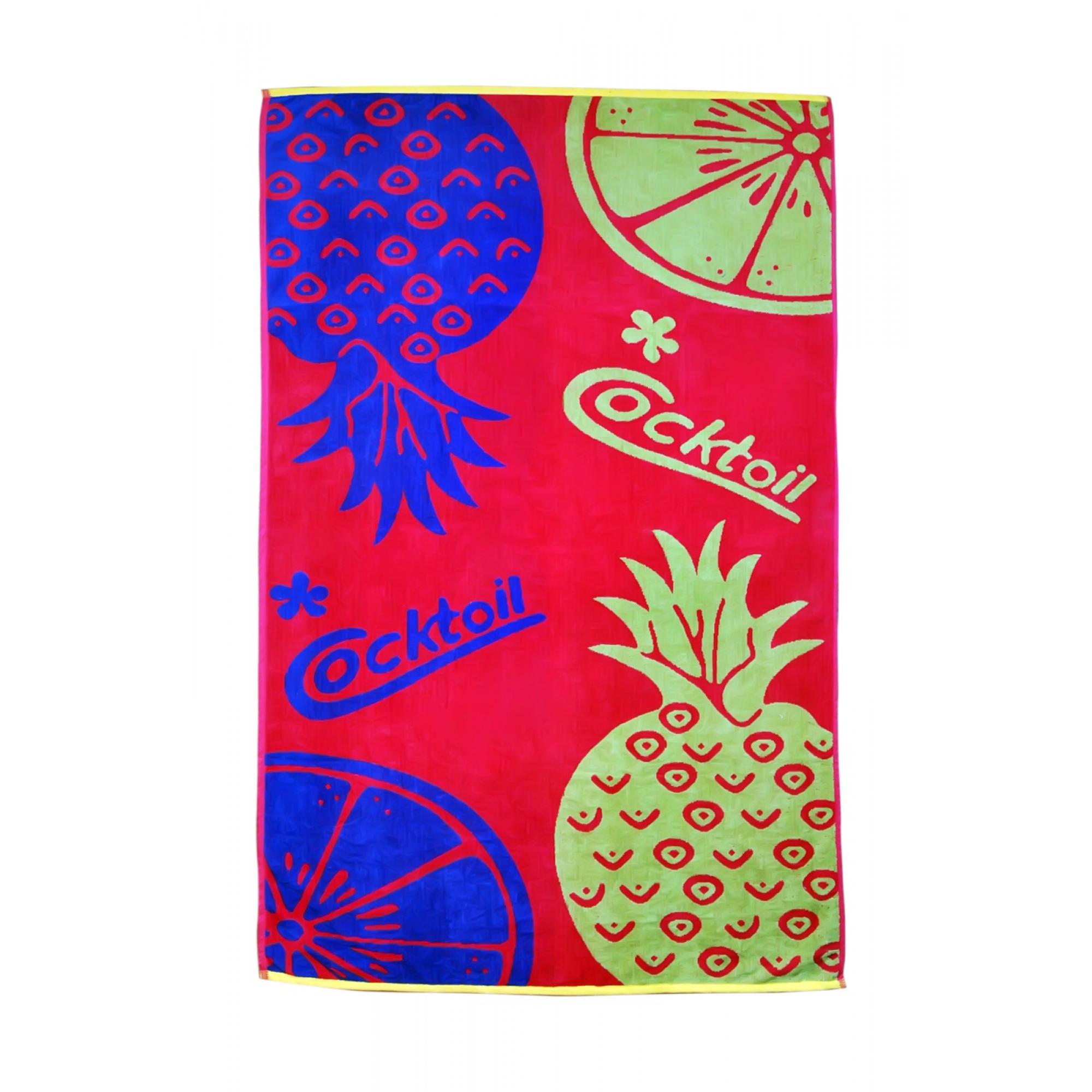 Cocktail Printed Beach Towel (Pack Of 1)