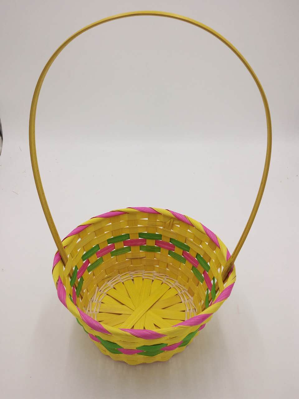 Coloured Easter Bamboo Basket (39x23cm)