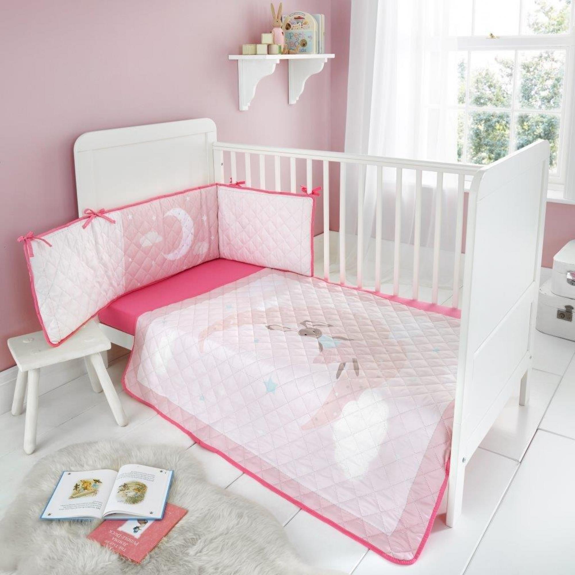 COT BUMPER SET BUNNY MOON