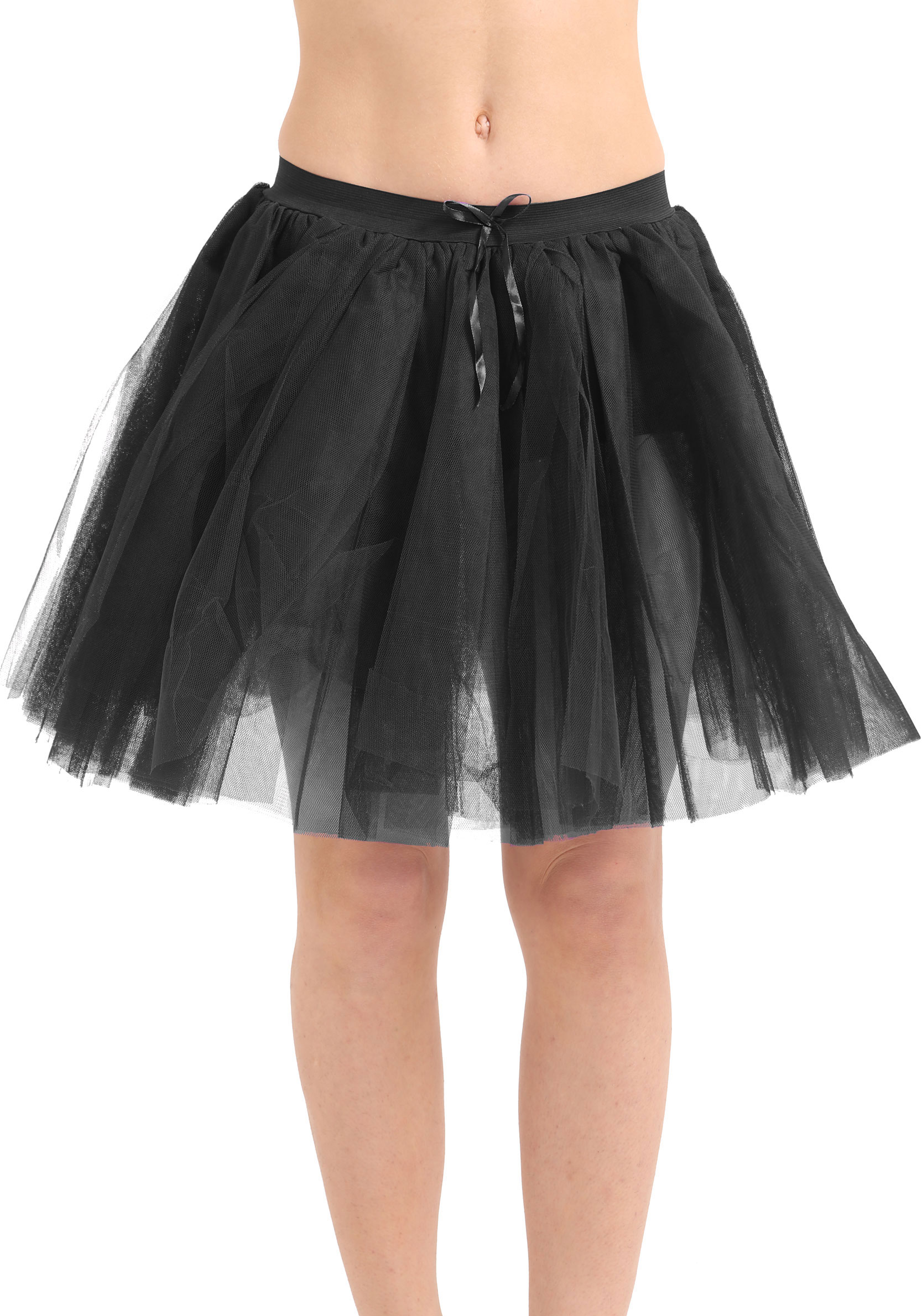 Crazy Chick 3 Layers Black TuTu Skirt (Approx 18 Inches Long)