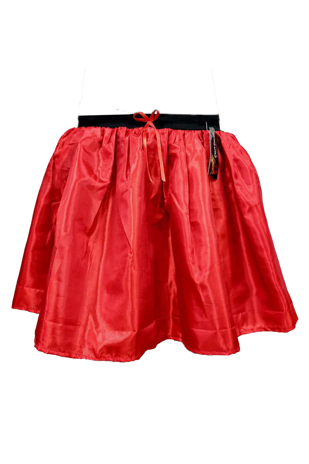 Crazy Chick Adult 3 Layers Red Satin Tutu Skirt (Approx 18 Inches Long)