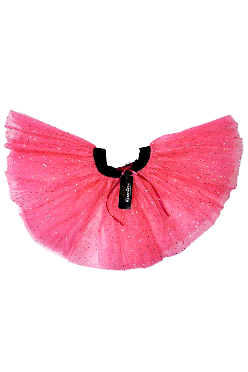 Crazy Chick Adult 3 Layers Pink Sequin Tutu Skirt