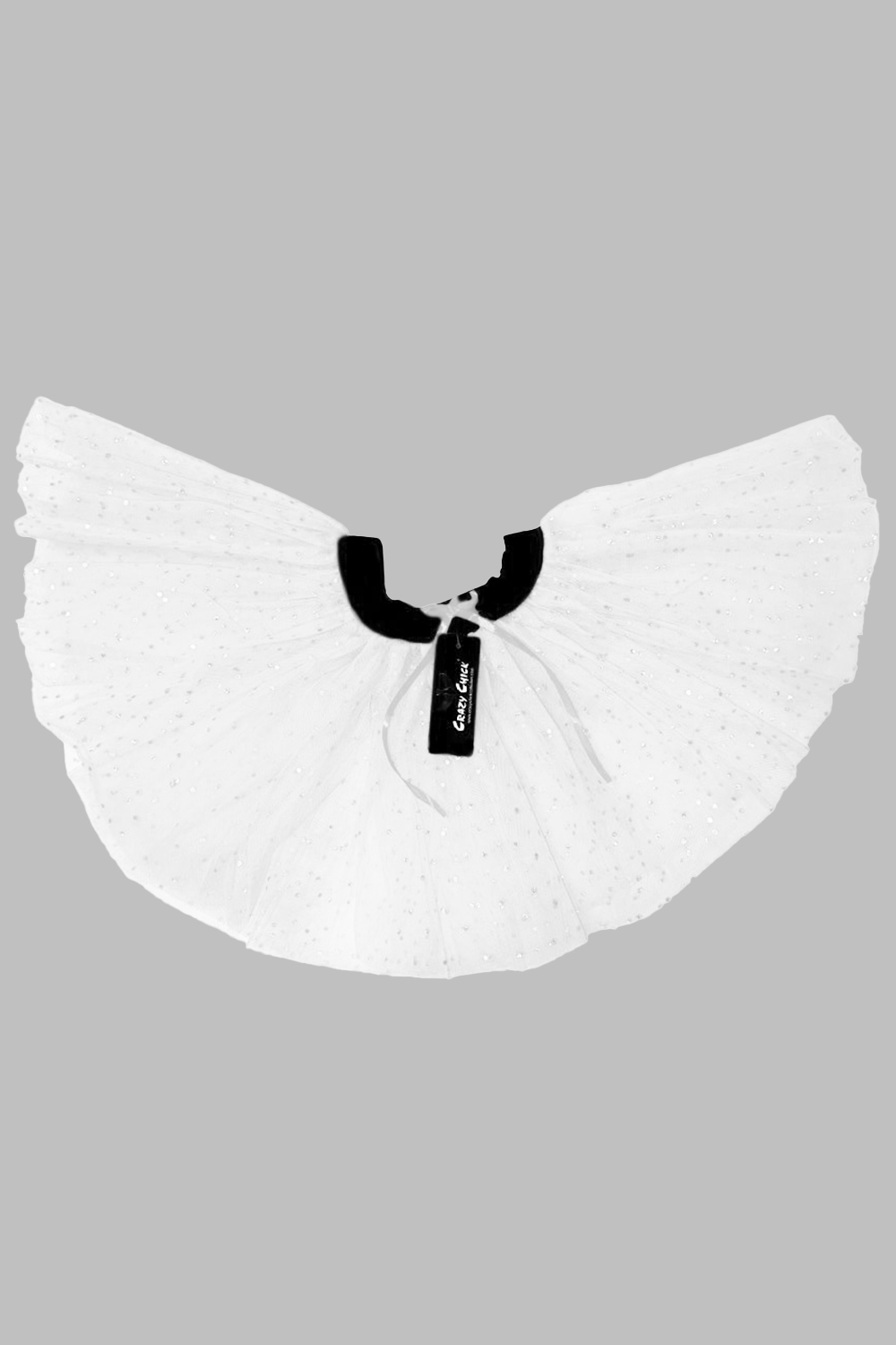 Crazy Chick Adult 3 Layers White Sequin Tutu Skirt