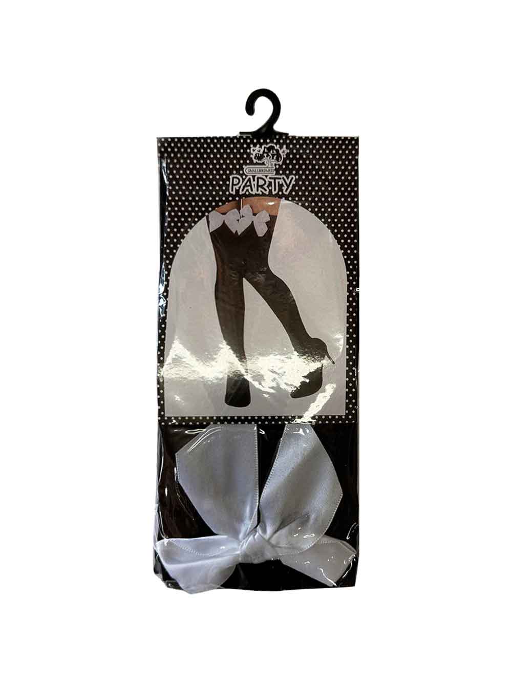 Wickedfun Black Stockings With White Bow