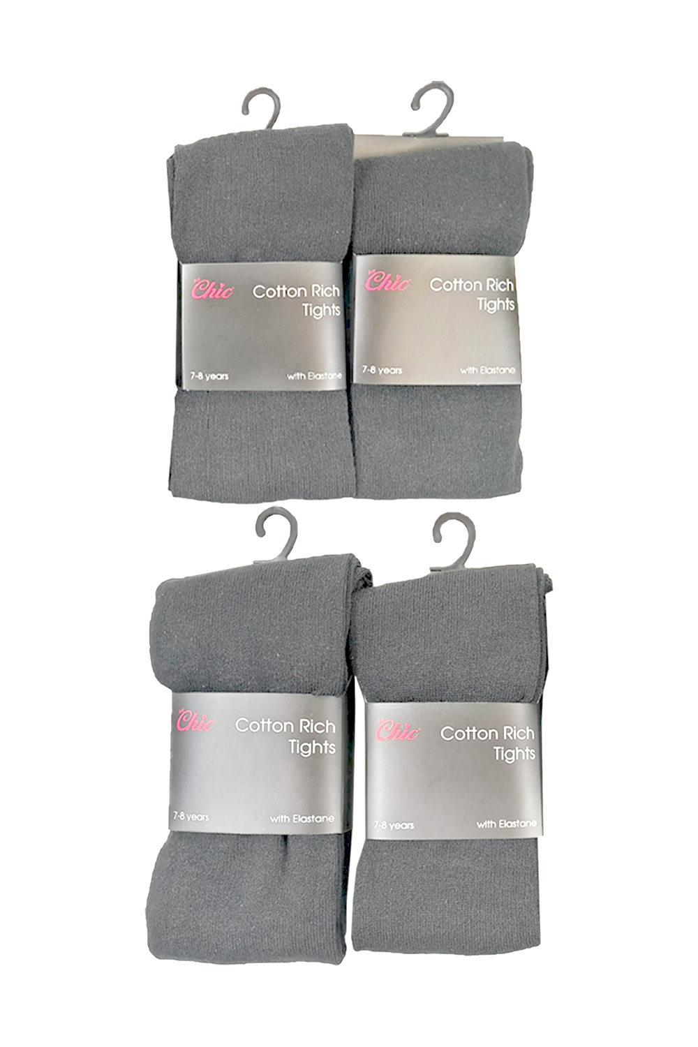 Crazy Chick Children Rich Cotton Grey Tights