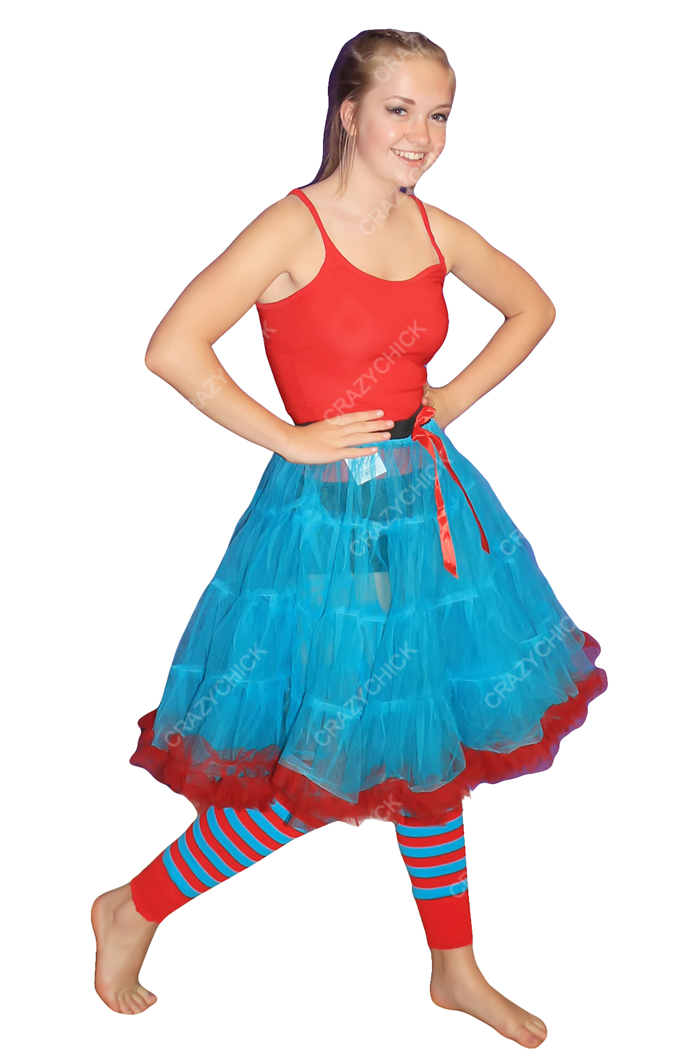 Crazy Chick Adult 2 Layer Ruffle Edged Tutu Skirt (23 Inches)