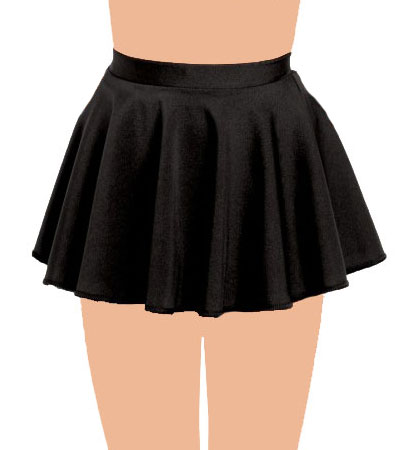 Crazy Chick Girls Black Circular Skirt
