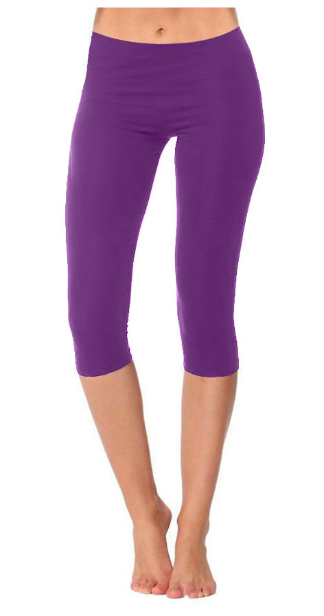 Crazy Chick Girls Dancewear Purple Capri Leggings