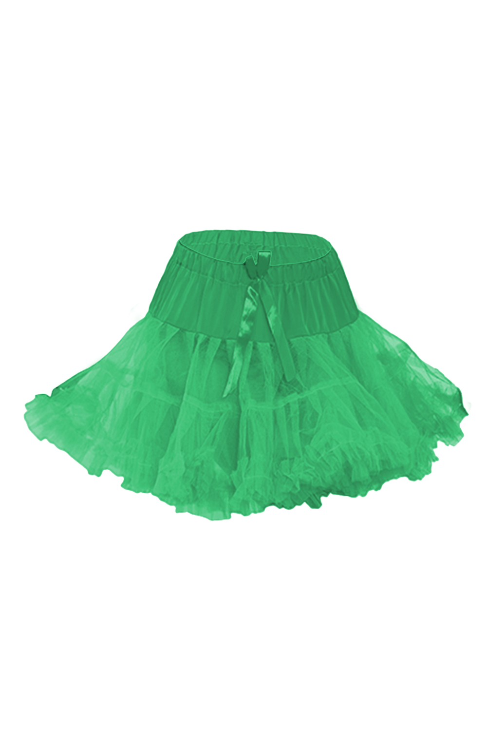 Crazy Chick Girls Green Layered Ruffle Petticoat Tutu Skirt 