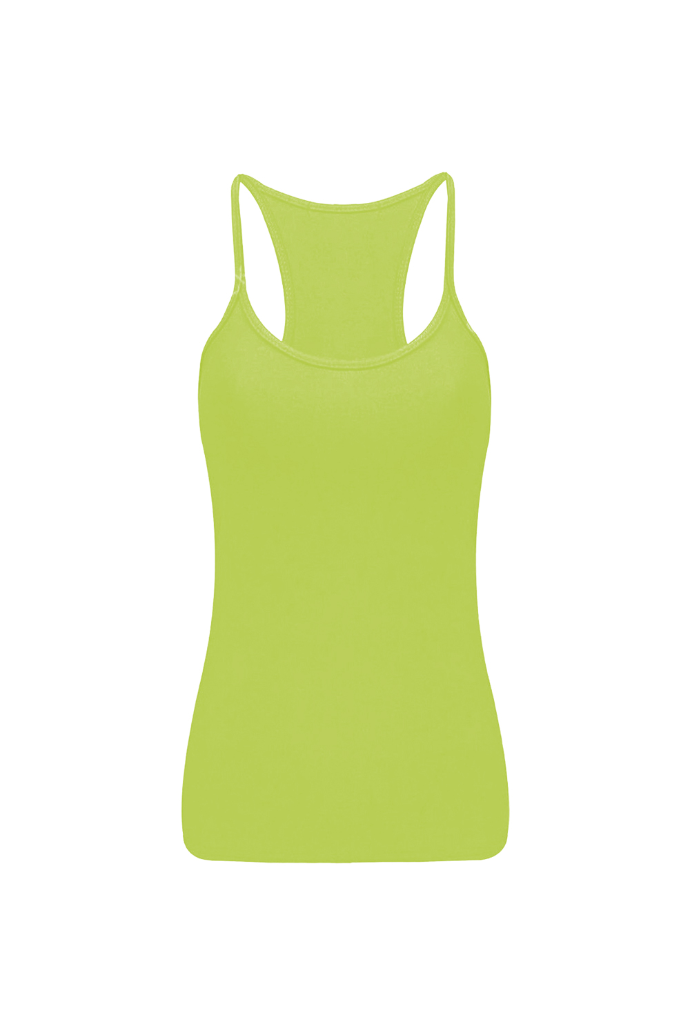 Crazy Chick Girls Microfibre Neon Yellow Vest Top