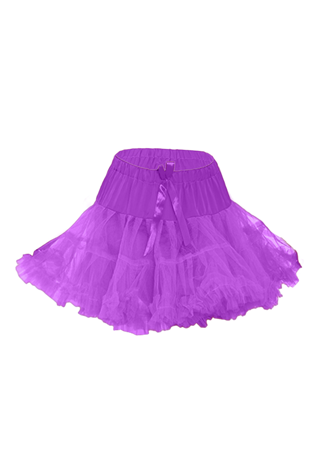 Crazy Chick Girls Purple Layered Ruffle Petticoat Tutu Skirt