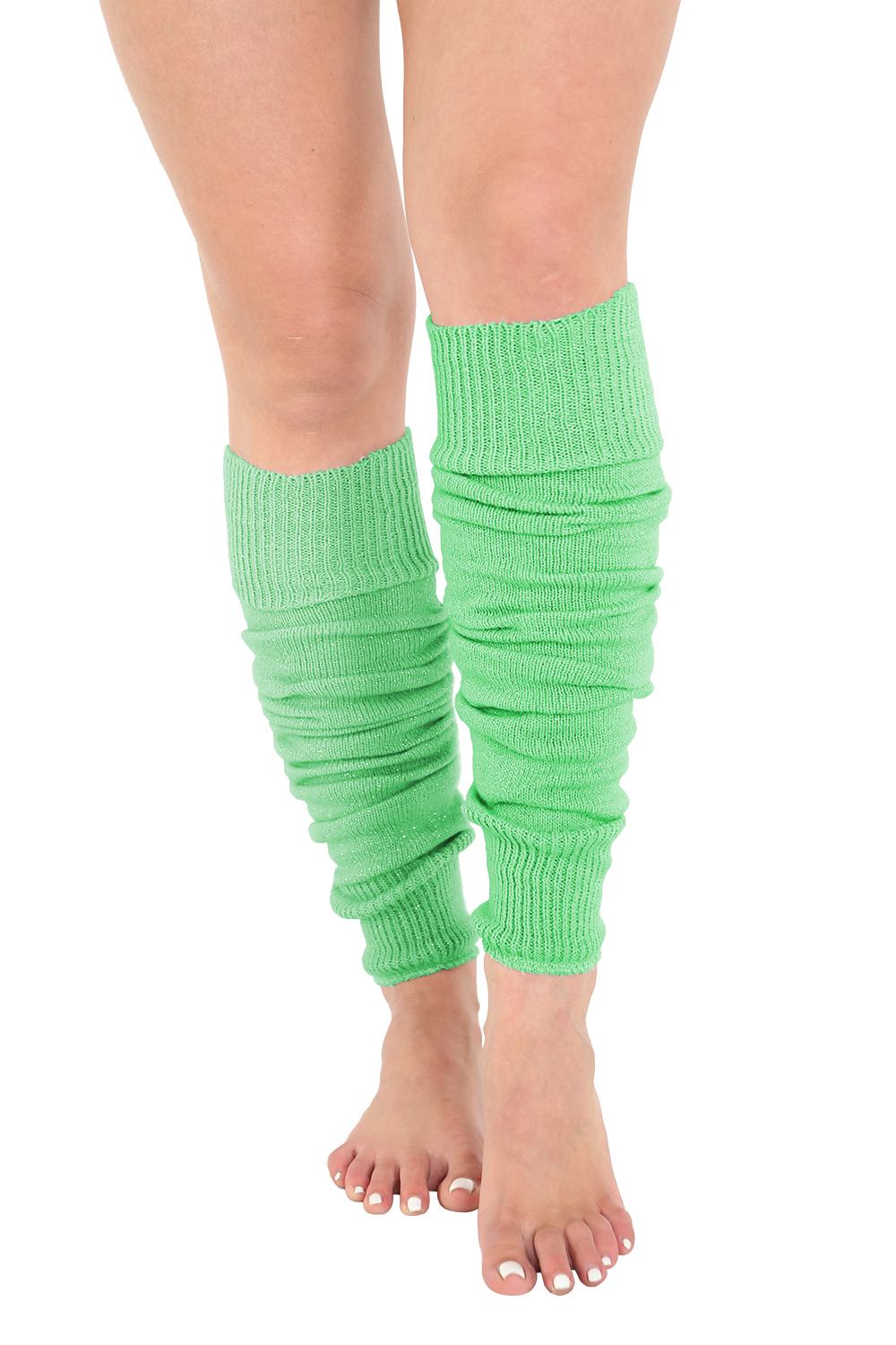 Crazy Chick Plain Green Legwarmers (Pack of 12)