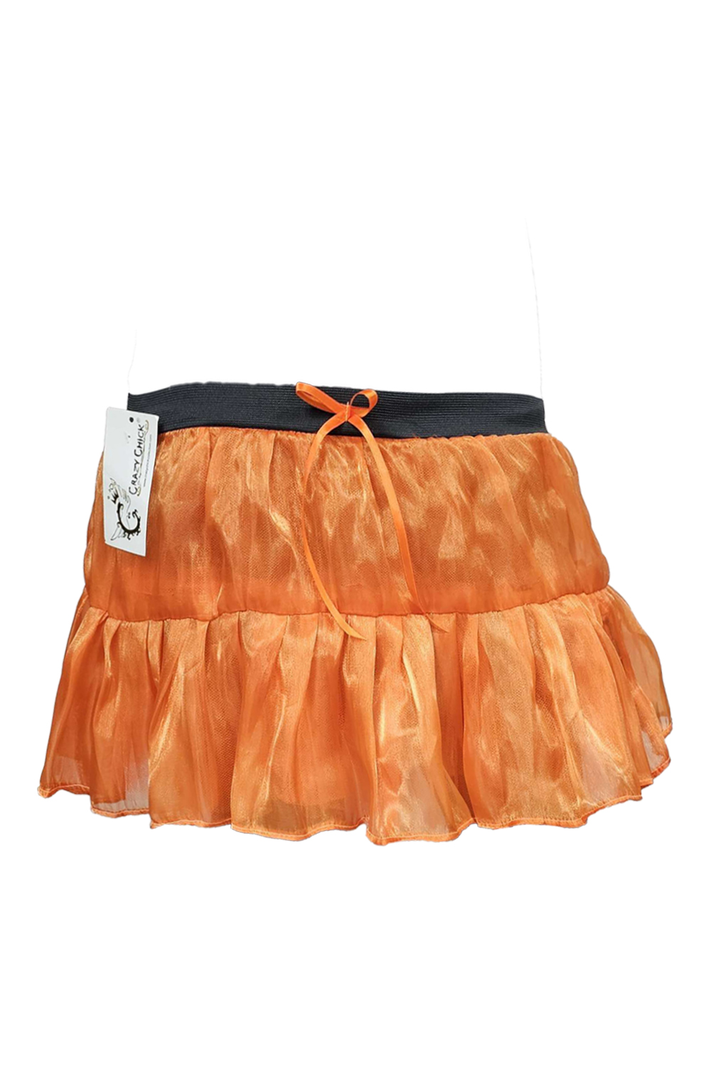 Crazy Chick Adult 2 Layer Orange Satin Tutu Skirt
